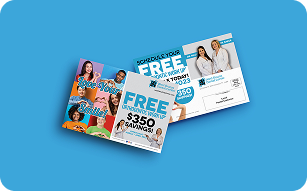 Dental service promo cards