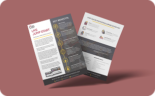 Two marketing flyer designs