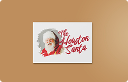 The Houston Santa logo art