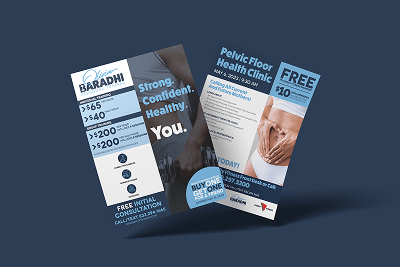 Personal trainer promo postcards