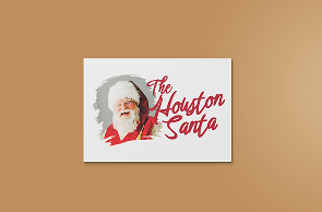 The houston santa logo card