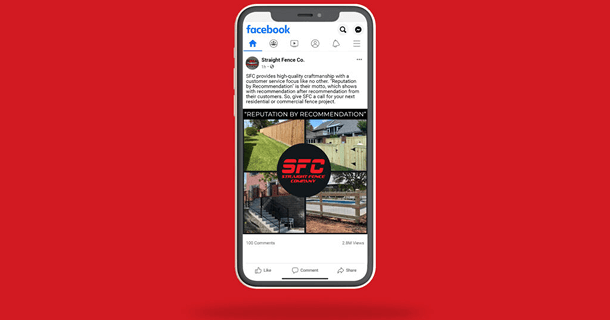 Facebook homepage on mobile with red background (1)