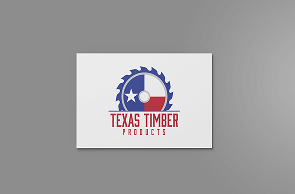 Texas timber logo card