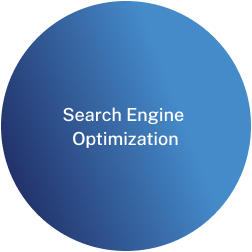 SEO light blue circle logo